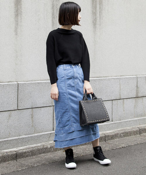 ZUCCa ストレッチデニムスカート M ネイビー デニムスカート ズッカ ZUCCa ストレッチデニムスカート M ネイビー