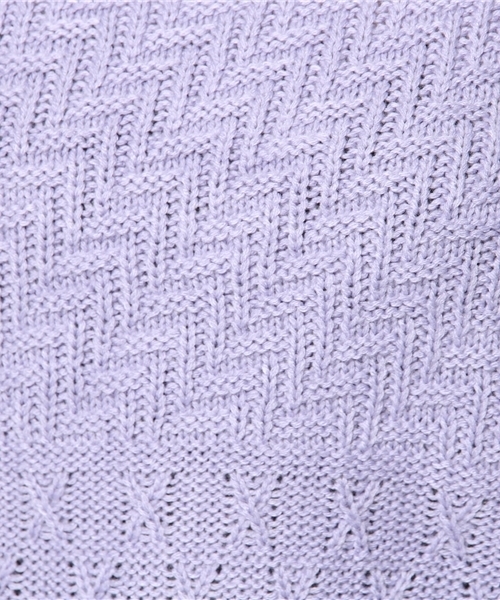 DISCOAT（ディスコート）の「【Discoat】編地切替ショート丈プルオーバー（ニット/セーター・レディース・ラベンダー/ブラック/アイボリー/ベビーピンク・ﾌﾘ-）」の10枚目の写真