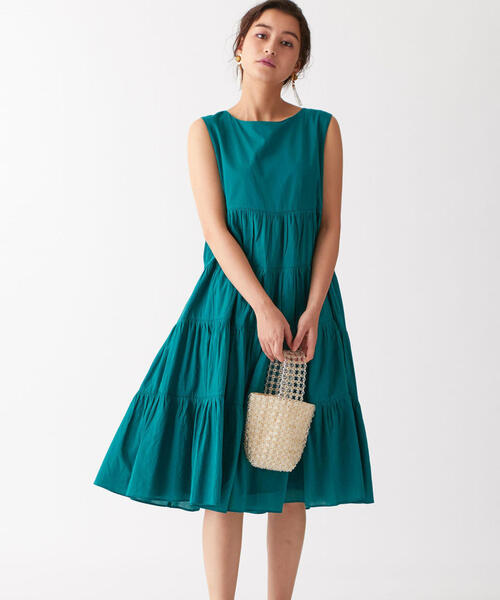 EMMEL REFINES（エメルリファインズ）の「◎【WEB限定】〔ハンドウォッシャブル〕FC HW　ボイルティアードレースワンピース（ワンピース・レディース・オフホワイト/ブラック/ケリー・FREE）」の3枚目の写真