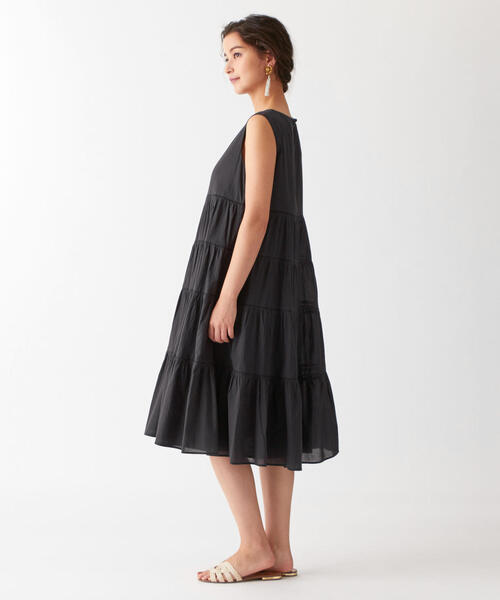 EMMEL REFINES（エメルリファインズ）の「◎【WEB限定】〔ハンドウォッシャブル〕FC HW　ボイルティアードレースワンピース（ワンピース・レディース・オフホワイト/ブラック/ケリー・FREE）」の6枚目の写真