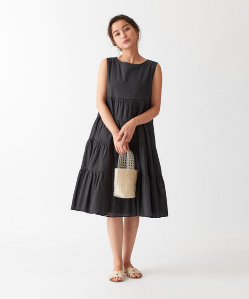 EMMEL REFINES（エメルリファインズ）の「◎【WEB限定】〔ハンドウォッシャブル〕FC HW　ボイルティアードレースワンピース（ワンピース・レディース・オフホワイト/ブラック/ケリー・FREE）」の11枚目の写真