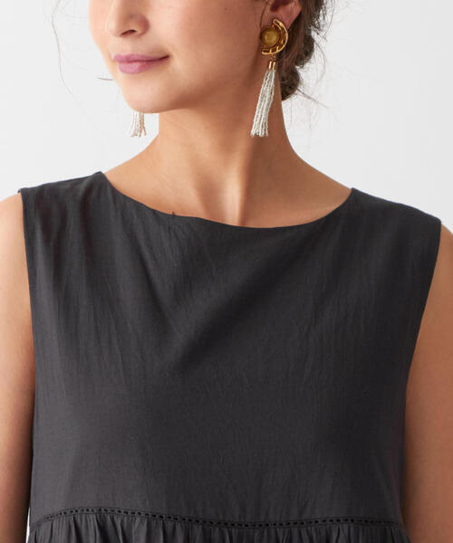 EMMEL REFINES（エメルリファインズ）の「◎【WEB限定】〔ハンドウォッシャブル〕FC HW　ボイルティアードレースワンピース（ワンピース・レディース・オフホワイト/ブラック/ケリー・FREE）」の12枚目の写真