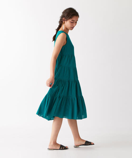 EMMEL REFINES（エメルリファインズ）の「◎【WEB限定】〔ハンドウォッシャブル〕FC HW　ボイルティアードレースワンピース（ワンピース・レディース・オフホワイト/ブラック/ケリー・FREE）」の8枚目の写真