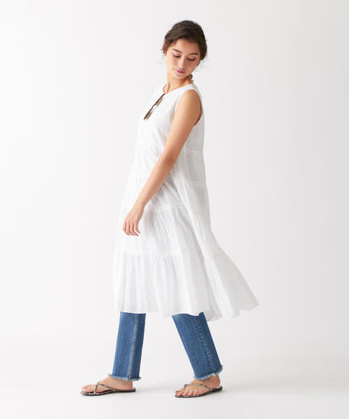 EMMEL REFINES（エメルリファインズ）の「◎【WEB限定】〔ハンドウォッシャブル〕FC HW　ボイルティアードレースワンピース（ワンピース・レディース・オフホワイト/ブラック/ケリー・FREE）」の9枚目の写真