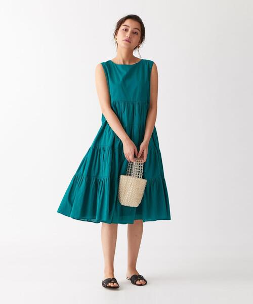 EMMEL REFINES（エメルリファインズ）の「◎【WEB限定】〔ハンドウォッシャブル〕FC HW　ボイルティアードレースワンピース（ワンピース・レディース・オフホワイト/ブラック/ケリー・FREE）」の10枚目の写真