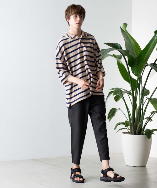 WEGO(ウィゴー)の「WEGO/クロップドペグトップスラックス(スラックス・メンズ・ブラック/ネイビー・SMALL/MEDIUM/LARGE)」の4枚目の写真