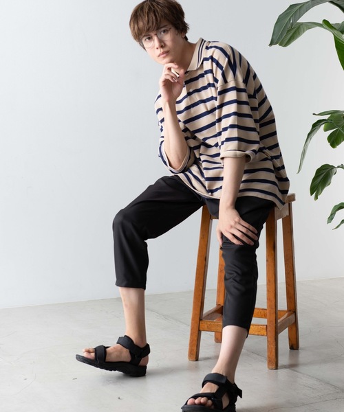 WEGO(ウィゴー)の「WEGO/クロップドペグトップスラックス(スラックス・メンズ・ブラック/ネイビー・SMALL/MEDIUM/LARGE)」の5枚目の写真
