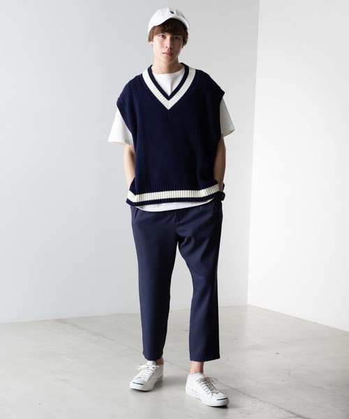 WEGO(ウィゴー)の「WEGO/クロップドペグトップスラックス(スラックス・メンズ・ブラック/ネイビー・SMALL/MEDIUM/LARGE)」の6枚目の写真