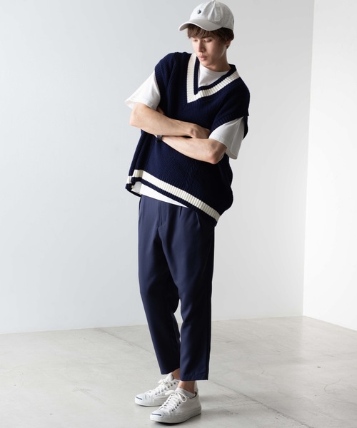 WEGO(ウィゴー)の「WEGO/クロップドペグトップスラックス(スラックス・メンズ・ブラック/ネイビー・SMALL/MEDIUM/LARGE)」の10枚目の写真