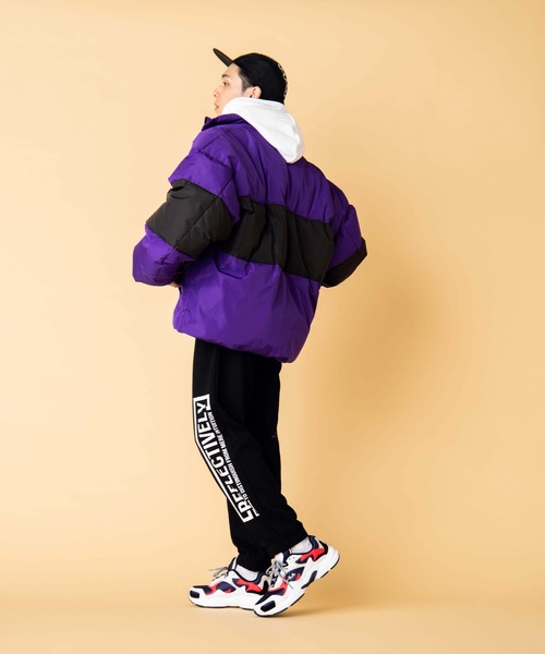 WEGO（ウィゴー）の「WEGO/バイカラーパフィーフェイクダウンジャケット（ダウンジャケット/コート・メンズ・ホワイト/パープル/レッド・MEDIUM/LARGE）」の10枚目の写真