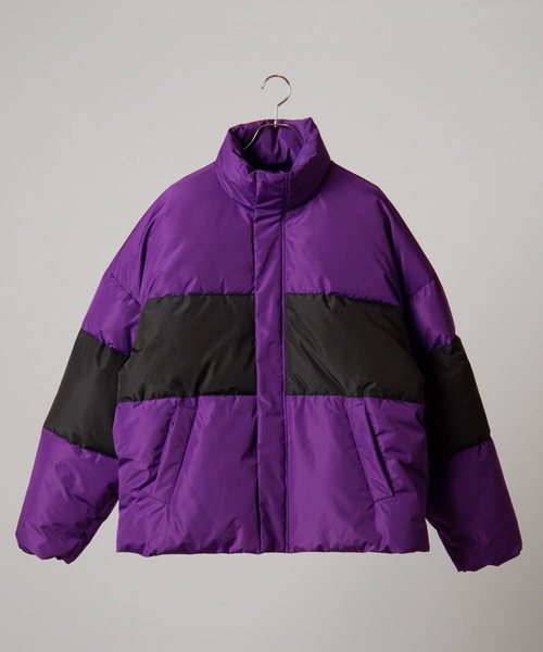 WEGO（ウィゴー）の「WEGO/バイカラーパフィーフェイクダウンジャケット（ダウンジャケット/コート・メンズ・ホワイト/パープル/レッド・MEDIUM/LARGE）」の12枚目の写真