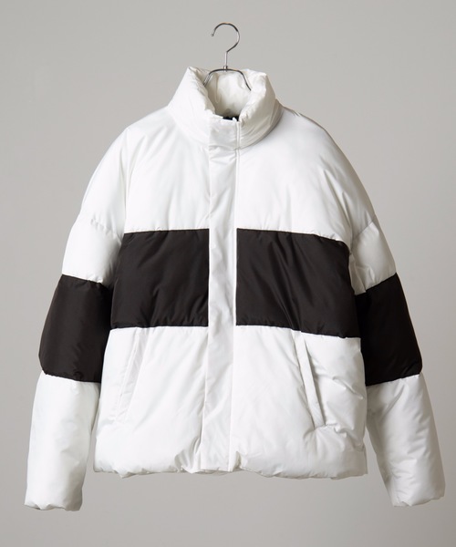 WEGO（ウィゴー）の「WEGO/バイカラーパフィーフェイクダウンジャケット（ダウンジャケット/コート・メンズ・ホワイト/パープル/レッド・MEDIUM/LARGE）」の18枚目の写真