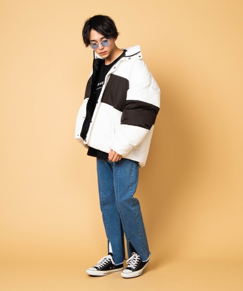 WEGO（ウィゴー）の「WEGO/バイカラーパフィーフェイクダウンジャケット（ダウンジャケット/コート・メンズ・ホワイト/パープル/レッド・MEDIUM/LARGE）」の20枚目の写真