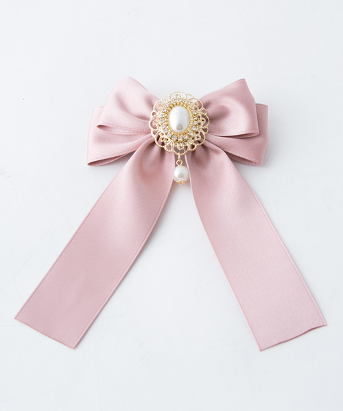 ROJITA(ロジータ)の「ワンポイントビジューバレッタ(バレッタ/ヘアクリップ・レディース・ブラック/ピンク/アイボリー・FREE)」の1枚目の写真