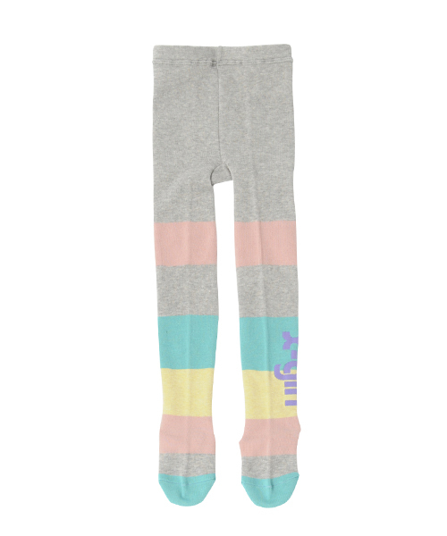 X-girl Stages(エックスガールステージス)の「WIDE STRIPED COLOR TIGHT(タイツ/ストッキング・キッズ・アッシュ/チャコールグレー/ネイビー・MEDIUM/LARGE)」の3枚目の写真