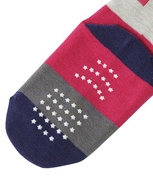 X-girl Stages(エックスガールステージス)の「WIDE STRIPED COLOR TIGHT(タイツ/ストッキング・キッズ・アッシュ/チャコールグレー/ネイビー・MEDIUM/LARGE)」の6枚目の写真