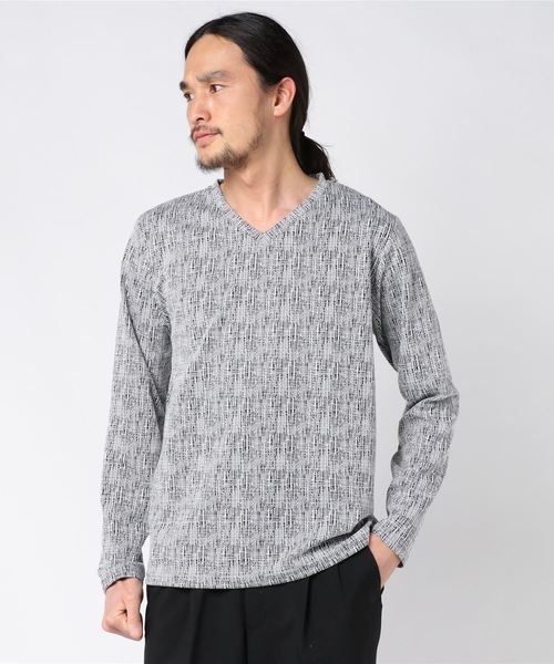 タカキューメンズ Taka Q Men ストレッチ モザイクチェックvネック長袖tシャツ Tシャツ カットソー Taka Q タカキュー のファッション通販 Zozotown