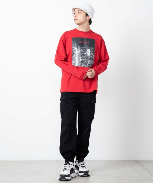 WEGO（ウィゴー）の「WEGO/フォトプリントロンT（Tシャツ/カットソー・メンズ・ホワイト/レッド・MEDIUM/LARGE/SMALL）」の9枚目の写真