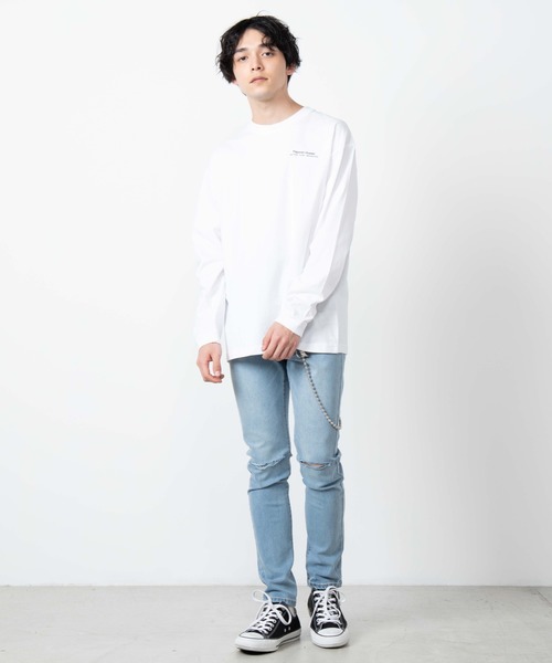 WEGO（ウィゴー）の「WEGO/フォトプリントロンT（Tシャツ/カットソー・メンズ・ホワイト/レッド・MEDIUM/LARGE/SMALL）」の15枚目の写真