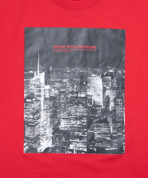 WEGO（ウィゴー）の「WEGO/フォトプリントロンT（Tシャツ/カットソー・メンズ・ホワイト/レッド・MEDIUM/LARGE/SMALL）」の5枚目の写真