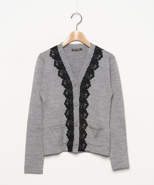 セール ブランド古着 レースニットカーディガン カーディガン ボレロ Mimi Roger ミミアンドロジャー のファッション通販 Zozoused