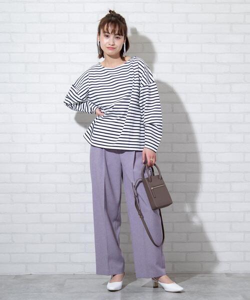 coen（コーエン）の「リネンライクストレートパンツ#（その他パンツ・レディース・ライラック/ナチュラル/ブラウン・LARGE/MEDIUM/SMALL）」の21枚目の写真