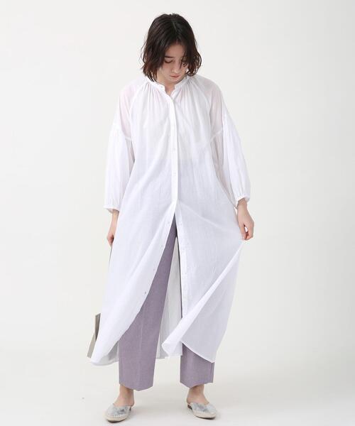 coen（コーエン）の「リネンライクストレートパンツ#（その他パンツ・レディース・ライラック/ナチュラル/ブラウン・LARGE/MEDIUM/SMALL）」の19枚目の写真