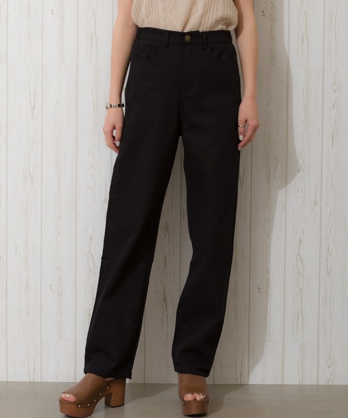 SpRay（スプレイ）の「ステッチストレートパンツ（その他パンツ・レディース・ブラック/アイボリー/オフホワイト・FREE）」の3枚目の写真