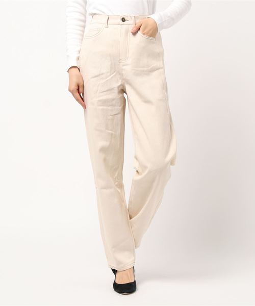 SpRay（スプレイ）の「ステッチストレートパンツ（その他パンツ・レディース・ブラック/アイボリー/オフホワイト・FREE）」の17枚目の写真