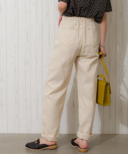 SpRay（スプレイ）の「ステッチストレートパンツ（その他パンツ・レディース・ブラック/アイボリー/オフホワイト・FREE）」の7枚目の写真