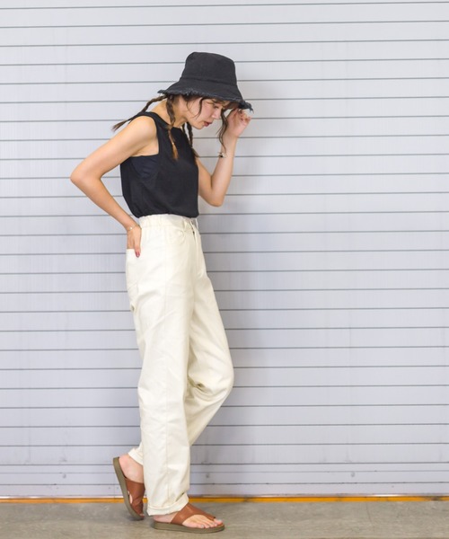 SpRay（スプレイ）の「ステッチストレートパンツ（その他パンツ・レディース・ブラック/アイボリー/オフホワイト・FREE）」の21枚目の写真