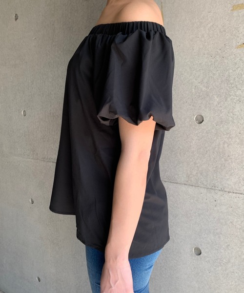 FUN.TRINITY（ファン トリニティー）の「バルーンスリーブブラウス（シャツ/ブラウス・レディース・ブラック/レッド/オフホワイト/ミント/ピンクベージュ・M）」の14枚目の写真