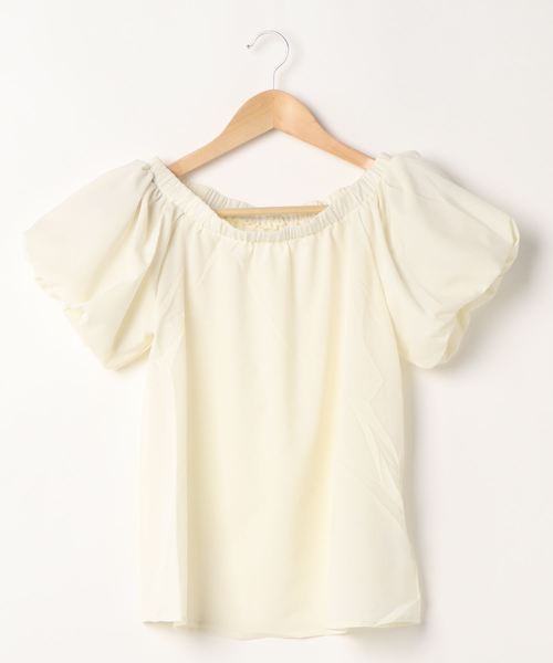 FUN.TRINITY（ファン トリニティー）の「バルーンスリーブブラウス（シャツ/ブラウス・レディース・ブラック/レッド/オフホワイト/ミント/ピンクベージュ・M）」の6枚目の写真