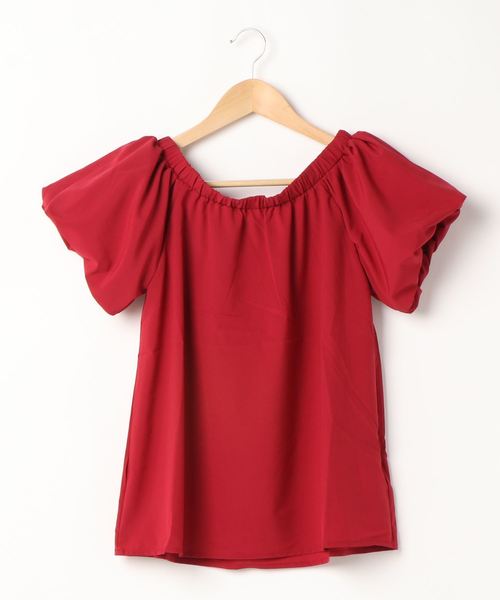 FUN.TRINITY（ファン トリニティー）の「バルーンスリーブブラウス（シャツ/ブラウス・レディース・ブラック/レッド/オフホワイト/ミント/ピンクベージュ・M）」の10枚目の写真