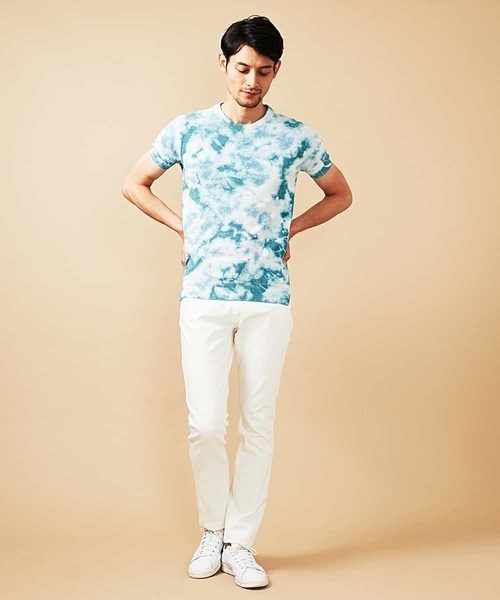 MICHEL KLEIN HOMME   （ミッシェルクランオム）の「ニットカットソー（オアシス）（Tシャツ/カットソー・メンズ・ベージュ/ミント・46/48/51）」の16枚目の写真
