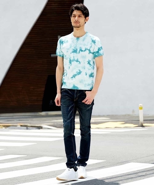MICHEL KLEIN HOMME   （ミッシェルクランオム）の「ニットカットソー（オアシス）（Tシャツ/カットソー・メンズ・ベージュ/ミント・46/48/51）」の3枚目の写真