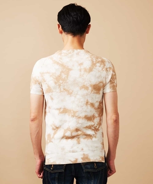 MICHEL KLEIN HOMME   （ミッシェルクランオム）の「ニットカットソー（オアシス）（Tシャツ/カットソー・メンズ・ベージュ/ミント・46/48/51）」の7枚目の写真
