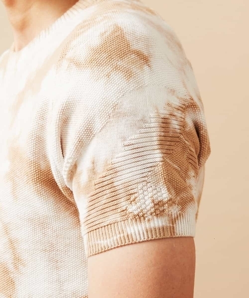 MICHEL KLEIN HOMME   （ミッシェルクランオム）の「ニットカットソー（オアシス）（Tシャツ/カットソー・メンズ・ベージュ/ミント・46/48/51）」の10枚目の写真