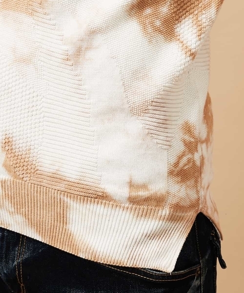 MICHEL KLEIN HOMME   （ミッシェルクランオム）の「ニットカットソー（オアシス）（Tシャツ/カットソー・メンズ・ベージュ/ミント・46/48/51）」の12枚目の写真