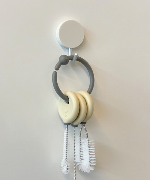 meroware（メロウウェア）の「TEDDY クリーニングブラシセット（マグ/哺乳瓶/お食事グッズ・キッズ・イエロー/ベージュ系その他・FREE）」の2枚目の写真