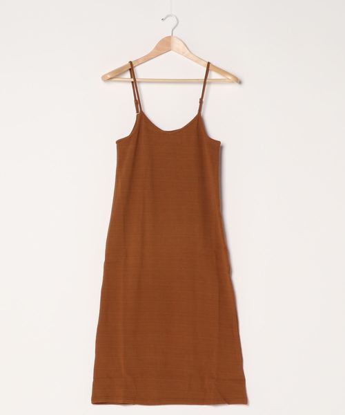 archives（アルシーヴ）の「インナー付きメッシュタンクワンピース（ワンピース・レディース・モカ/ブラック/オフホワイト・MEDIUM）」の4枚目の写真