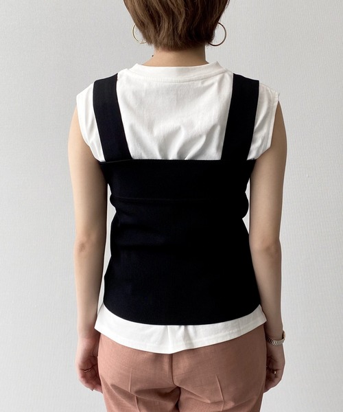 PAGEBOY（ページボーイ）の「ワイドストラップニットタンク（ニット/セーター・レディース・ブラック/オフホワイト/ワインレッド・FREE）」の15枚目の写真