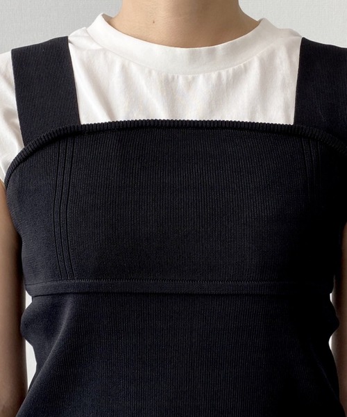 PAGEBOY（ページボーイ）の「ワイドストラップニットタンク（ニット/セーター・レディース・ブラック/オフホワイト/ワインレッド・FREE）」の17枚目の写真