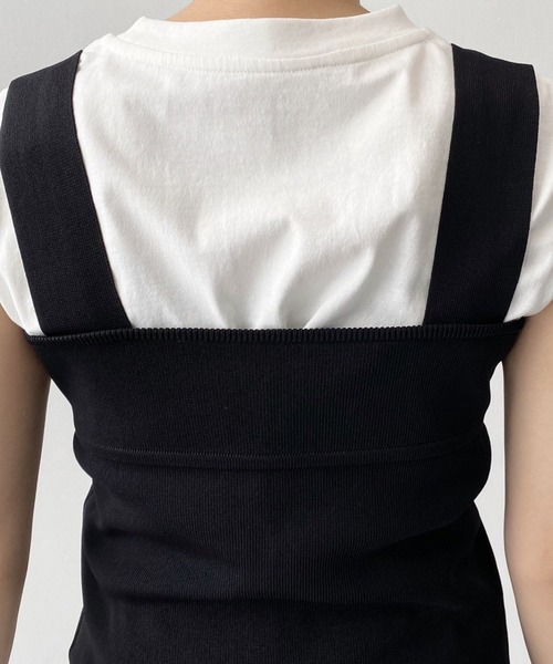 PAGEBOY（ページボーイ）の「ワイドストラップニットタンク（ニット/セーター・レディース・ブラック/オフホワイト/ワインレッド・FREE）」の13枚目の写真