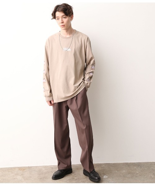 FIRST DOWN（ファーストダウン）の「【FIRST DOWN×JUNRed別注】袖プリント長袖Tシャツ（Tシャツ/カットソー・メンズ・ホワイト/ブラック/ベージュ・M/L）」の10枚目の写真