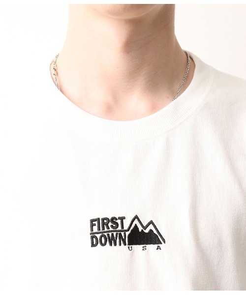 FIRST DOWN（ファーストダウン）の「【FIRST DOWN×JUNRed別注】袖プリント長袖Tシャツ（Tシャツ/カットソー・メンズ・ホワイト/ブラック/ベージュ・M/L）」の17枚目の写真