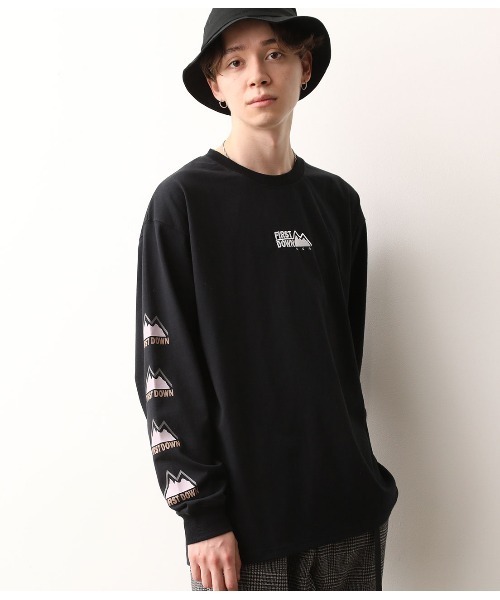 FIRST DOWN（ファーストダウン）の「【FIRST DOWN×JUNRed別注】袖プリント長袖Tシャツ（Tシャツ/カットソー・メンズ・ホワイト/ブラック/ベージュ・M/L）」の21枚目の写真