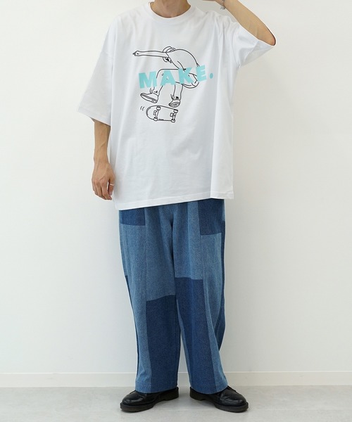kutir（クティール）の「線画系アソートプリントTシャツ（Tシャツ/カットソー・メンズ・その他/ライトホワイト/ダークブルー/グリーン/ブラック/ホワイト/ブラック系その他3/オフホワイト/ブラック系その他/ブラック系その他2・SMALL/MEDIUM/LARGE）」の12枚目の写真