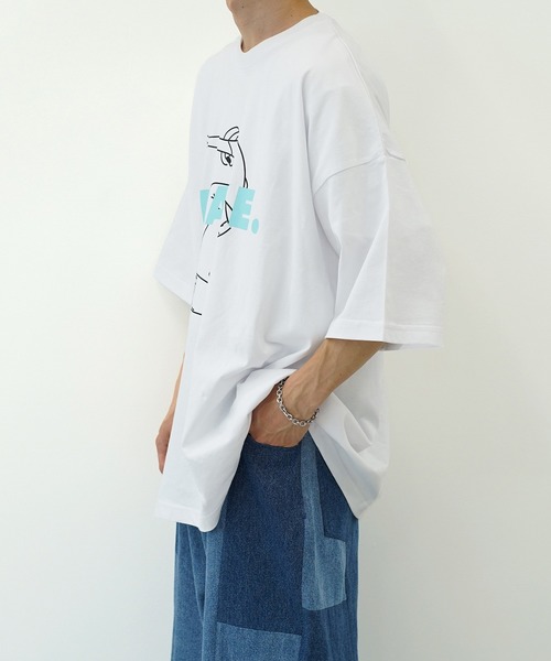 kutir（クティール）の「線画系アソートプリントTシャツ（Tシャツ/カットソー・メンズ・その他/ライトホワイト/ダークブルー/グリーン/ブラック/ホワイト/ブラック系その他3/オフホワイト/ブラック系その他/ブラック系その他2・SMALL/MEDIUM/LARGE）」の18枚目の写真