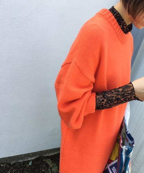 nimiru（ニミル）の「ニットワンピース（ワンピース・レディース・イエロー/オレンジ/グリーン・FREE）」の15枚目の写真